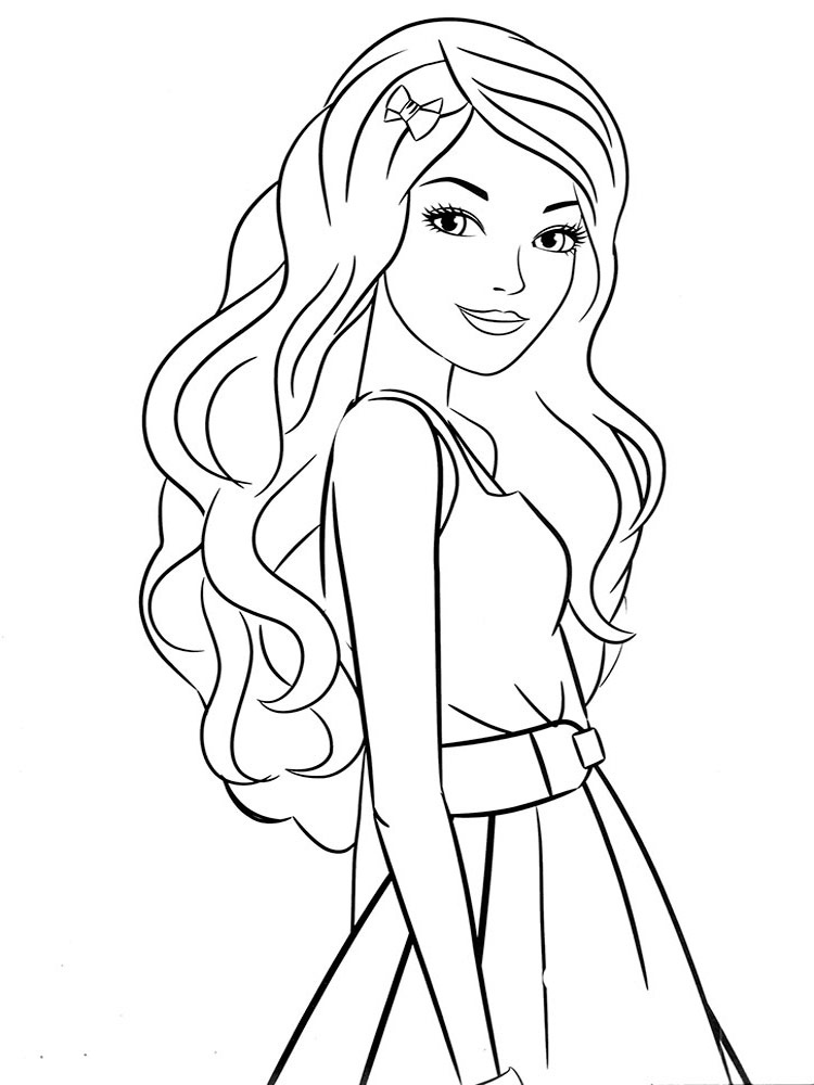 Beautiful Girl Coloring Pages Download And Print Beautiful Girl ...