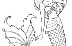 Beautiful Mermaid Barbie Coloring Pages YouLoveIt
