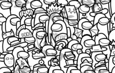 Buy Among Us Colouring Page A4 Instant Download Printable PDF Online In
