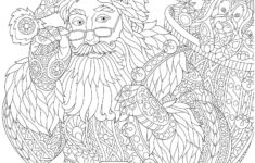 Christmas For Adults Decorative Santa Sack Toys Coloring Page Printable