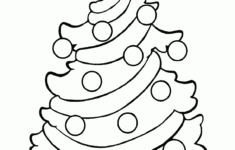 Christmas Tree Coloring Pages For Childrens Printable For Free