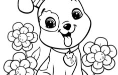 Cute Puppy Best For Kids Coloring Page Printable