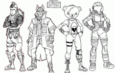 Fortnite Coloring Pages Battle Royale Printable PDF Print Color Craft