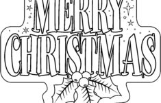 Free Printable Merry Christmas Coloring Pages