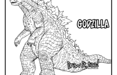 Godzilla An Enormous Destrructive Coloring Page Printable