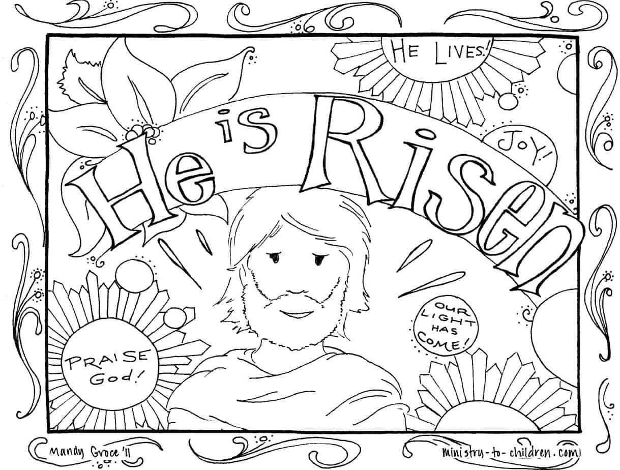 15 Easter Coloring Pages [Religious] Free Printables For Kids for Printable Easter Story Coloring Pages