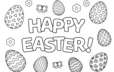 25 Free Printable Easter Coloring Pages For Kids And Adults inside Happy Easter Coloring Pages Free Printable