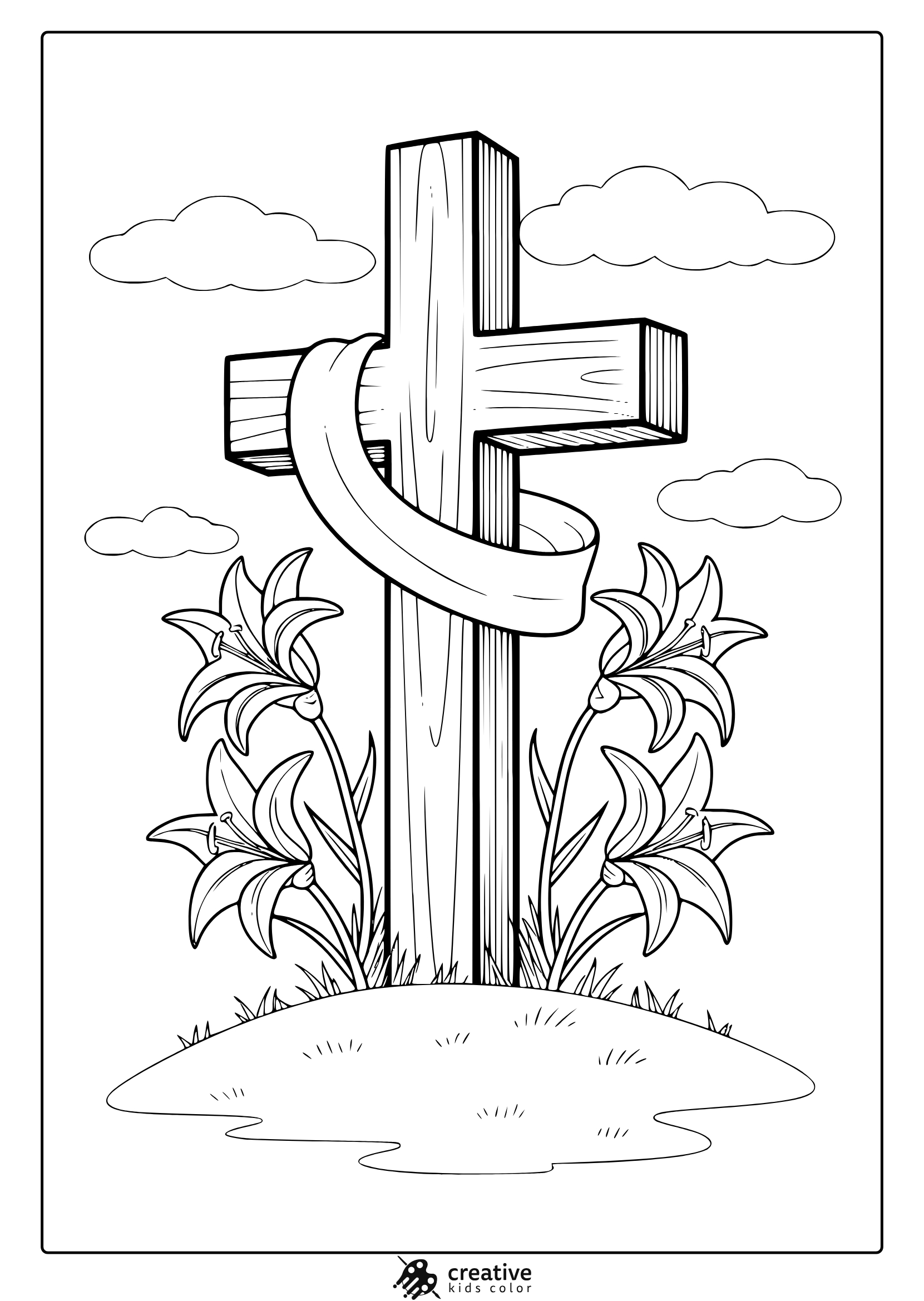 30+ Easter Coloring Pages (Free Printable Pdfs) for Easter Cross Printable Coloring Pages