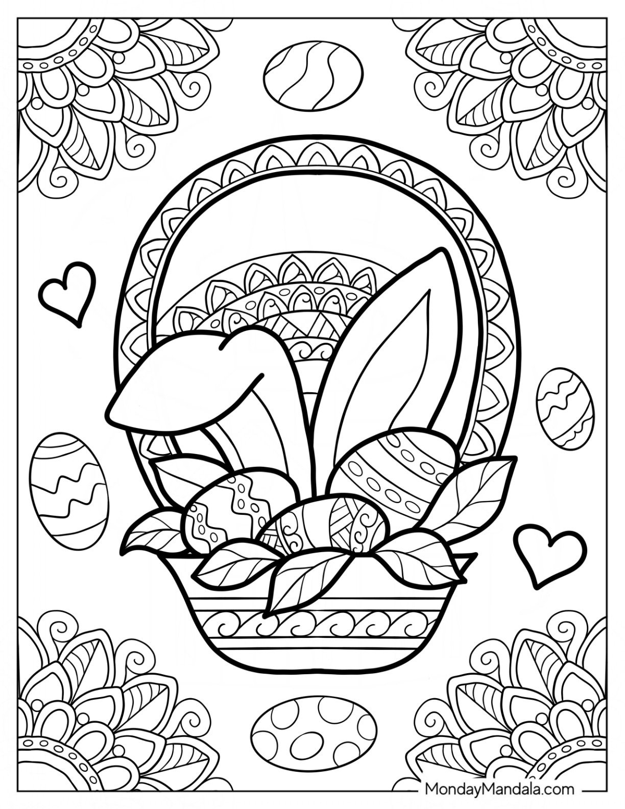 300 Easter Coloring Pages (Free Pdf Printables) with Free Easter Coloring Pages For Adul Printable