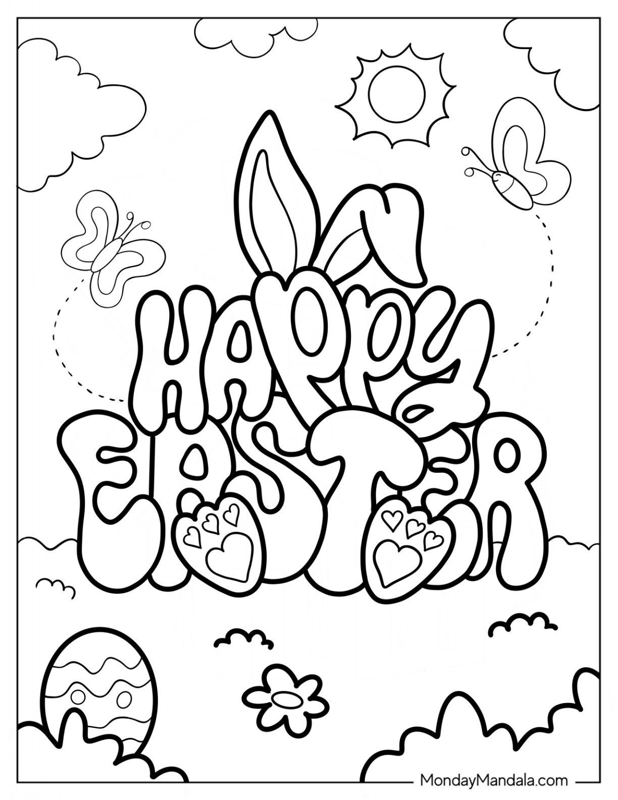 300 Easter Coloring Pages (Free Pdf Printables) with regard to Easter Coloring Pages Printable