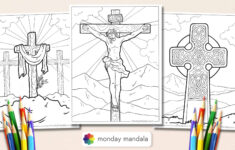 39 Cross Coloring Pages (Free Pdf Printables) for Free Printable Easter Cross Coloring Pages