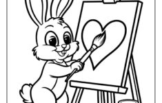 60 Bunny Coloring Pages (Free Printables For All Ages) for Easter Bunny Coloring Pages Free Printable