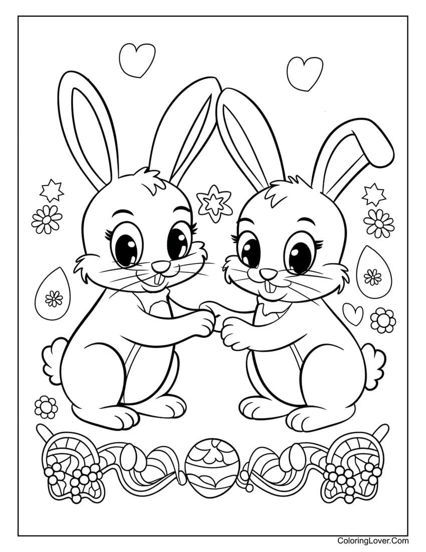 60 Bunny Coloring Pages (Free Printables For All Ages) inside Easter Bunny Coloring Page Printable Free