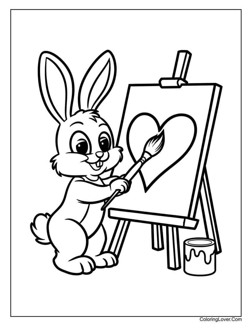 60 Bunny Coloring Pages (Free Printables For All Ages) with Easter Bunny Coloring Page Printable Free