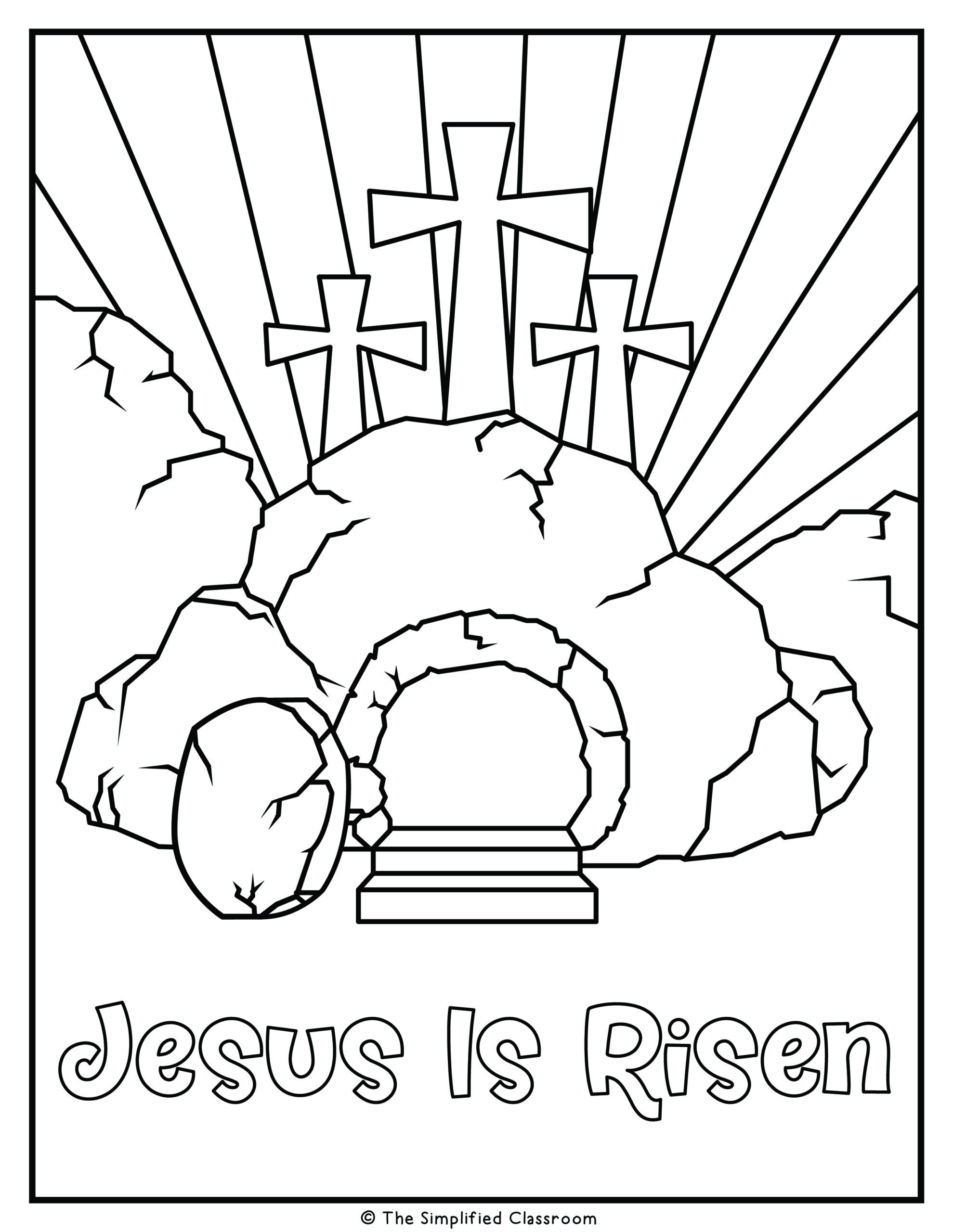 Christian Easter And Jesus Coloring Pages – The Simplified Classroom for Printable Christian Coloring Pages For Easter
