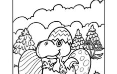 Dinosaur Easter Coloring Sheet For Kids - Free, Printable, Download within Printable Easter Dinosaur Coloring Pages