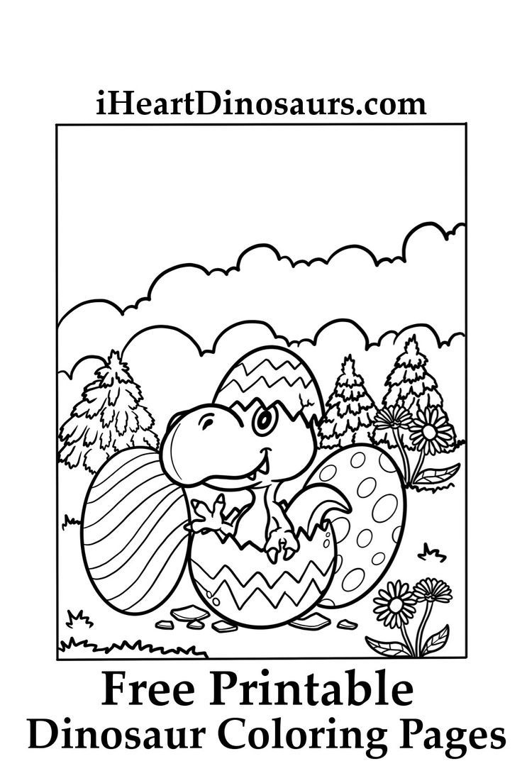 Dinosaur Easter Coloring Sheet For Kids - Free, Printable, Download within Printable Easter Dinosaur Coloring Pages