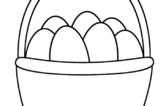 Easter Basket With Eggs - Coloring Page (Easter) for Easter Basket Coloring Page Printable