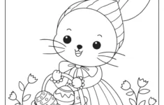 Easter Bunny Coloring Pages (Free Printables) in Free Printable Bunny Easter Coloring Pages