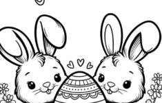 Easter Bunny Coloring Pages In 2025 | Bunny Coloring Pages, Easter with Easter 2025 Printable Coloring Pages