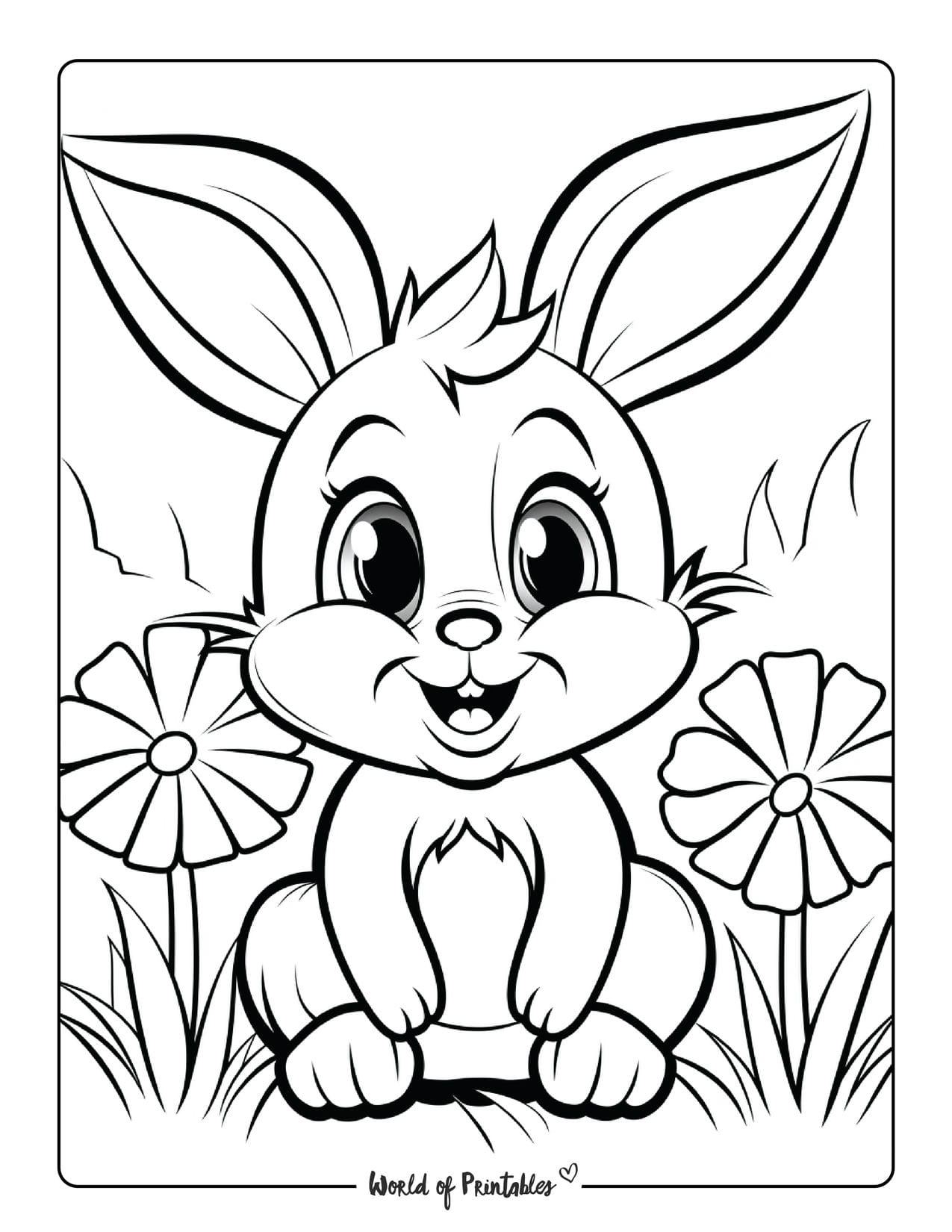 Easter Bunny Coloring Pages - World Of Printables with Full Size Printable Full Size Easter Bunny Coloring Pages