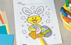 Easter Bunny Duck Free Printable Coloring Page | Fun365 pertaining to Free Printable Coloring Pages Easter Hooray Heroes