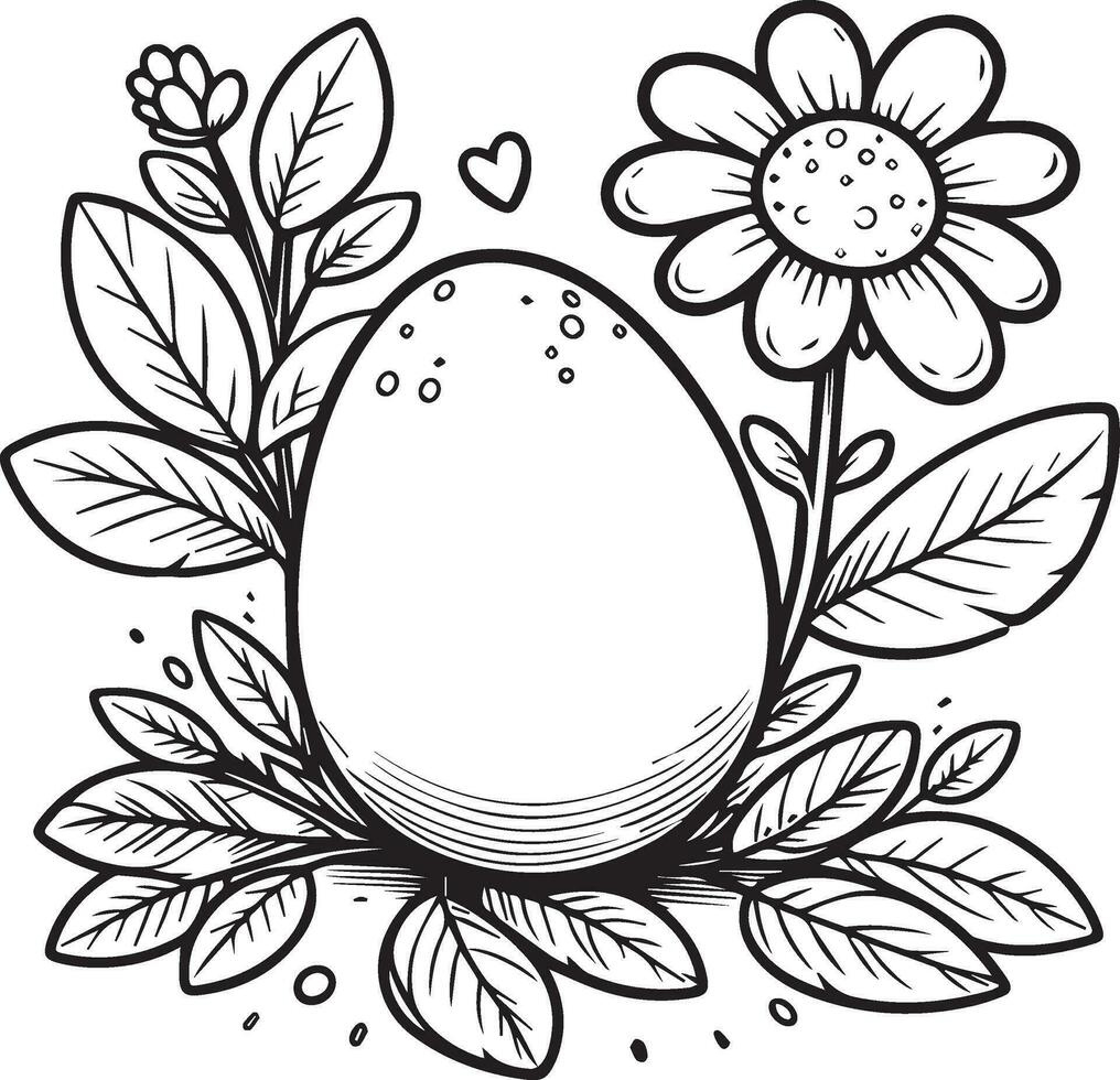 Easter Coloring Pages Eggs And Flowery Charm, Free Printable Full in Full Size Printable Full Size Easter Bunny Coloring Pages