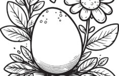 Easter Coloring Pages Eggs And Flowery Charm, Free Printable Full inside Free Printable Full Size Free Printable Easter Coloring Pages