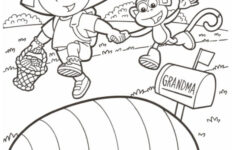 Easter Dora Coloring Page within Free Printable Dora Easter Coloring Pages