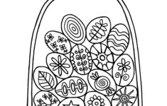 Easter Egg Basket Coloring Sheet – Madejoel with Easter Eggs in a Basket Coloring Pages Printable