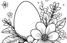 Egg-Citing Garden Rabbit Printable Easter Coloring Pages Pdf inside Printable Easter Eggs Coloring Pages For Adults