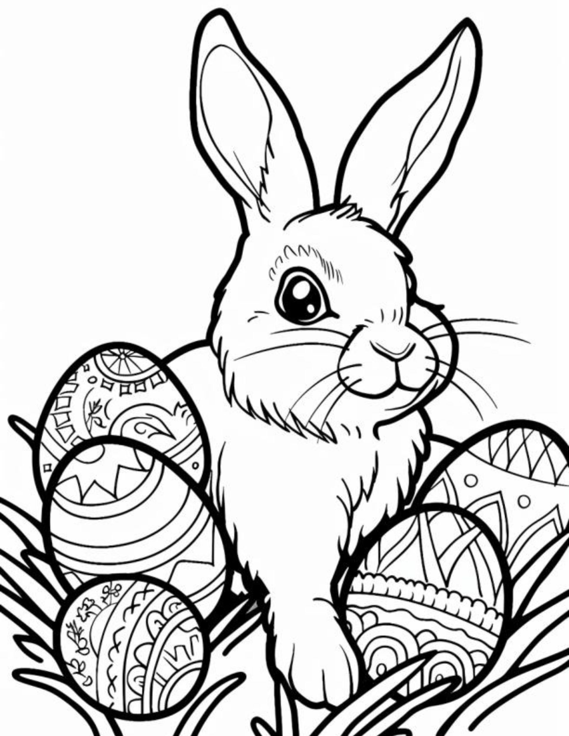🐰 Hop To It! Free Printable Easter Bunny Coloring Pages 🎨 — Sew pertaining to Easter Bunny Coloring Page Printable Free