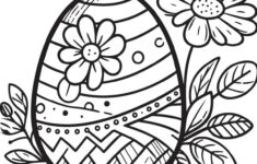 Flower Frenzy Bunny, Eggs Coloring Adventures Cute Easy Easter within Easy Easter Coloring Pages Printable