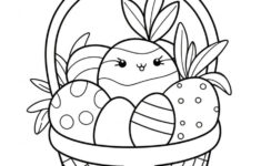 Free Easter Bunny Coloring Page For Kids: Fun Springtime Activity pertaining to Easter Basket Coloring Page Printable