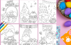 Free Easter Gnomes Coloring Pages - Seasoned Sprinkles inside Free Printable Easter Gnome Coloring Pages