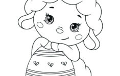 Free Printable Coloring Page | Funny Lamb With An Easter Egg regarding Free Printable Easter Lamb Coloring Pages