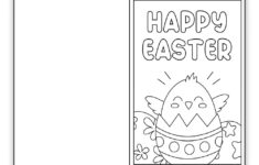 Free Printable Easter Cards To Color (Perfect For Kids!) - The in Printable Easter Card Coloring Page