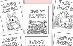 Free Printable Easter Cards To Colour — Gathering Beauty inside Printable Easter Cards Coloring Pages