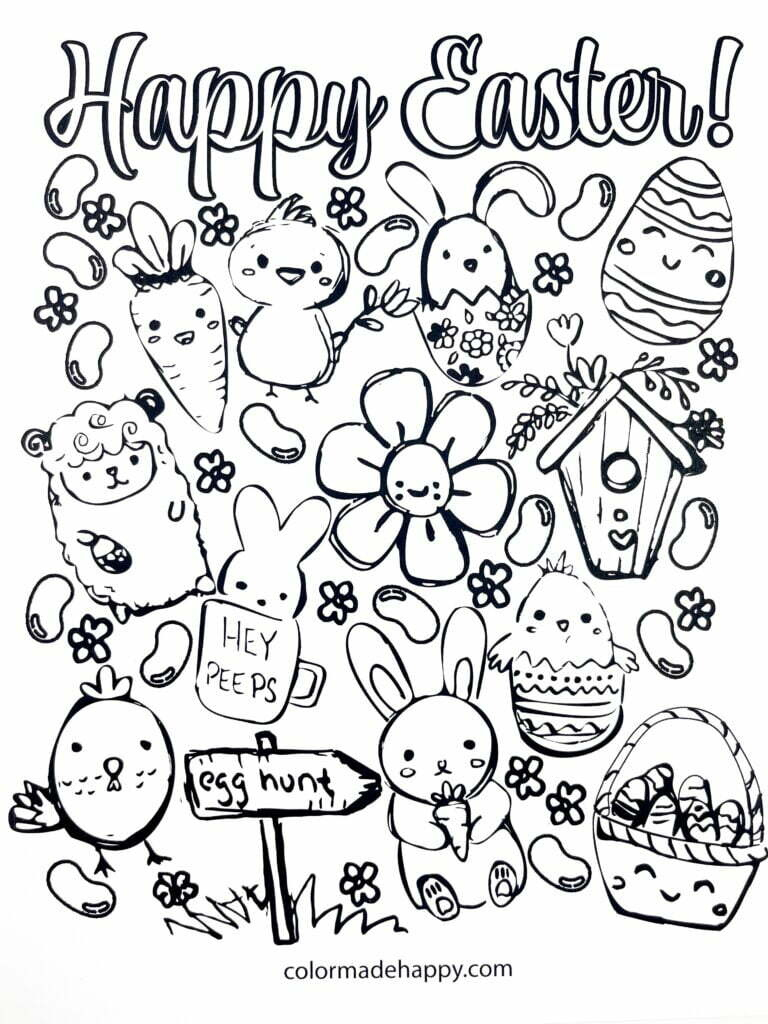Free Printable Easter Coloring Pages intended for Free Printable Full Size Printable Easter Coloring Pages