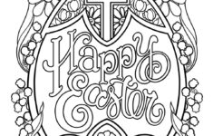 Happy Easter Egg Coloring Page In Two Sizes 8.5X11 And 5X7 For with regard to Printable Religious Easter Eggs Coloring Pages
