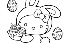 Hello Kitty Easter - Coloring Pages For Kids intended for Printable Hello Kitty Easter Coloring Pages