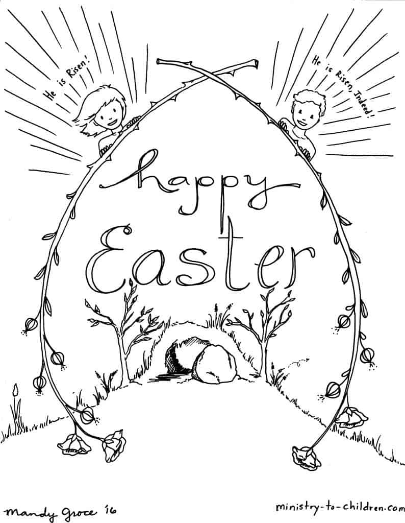 Kids Easter Coloring Sheets - Ministry To Children in Free Printable Easter Christian Coloring Pages