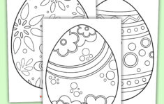 Printable Easter Egg Template And Colouring Page Pdf within Free Printable Easter Eggs Coloring Pages For Kids