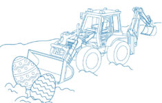 Printable Easter Truck Coloring Pages | Drivenbattat pertaining to Printable Coloring Page Digger With Easter Eggs