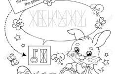 Puzzle Game For Kids. Coloring Page Outline Of Cartoon Cute Easter within Easter Puzzle Coloring Pages Printable