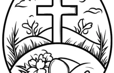 Religious Cross Easter Coloring Page - Mindset Flow throughout Printable Easter Coloring Pages Christian