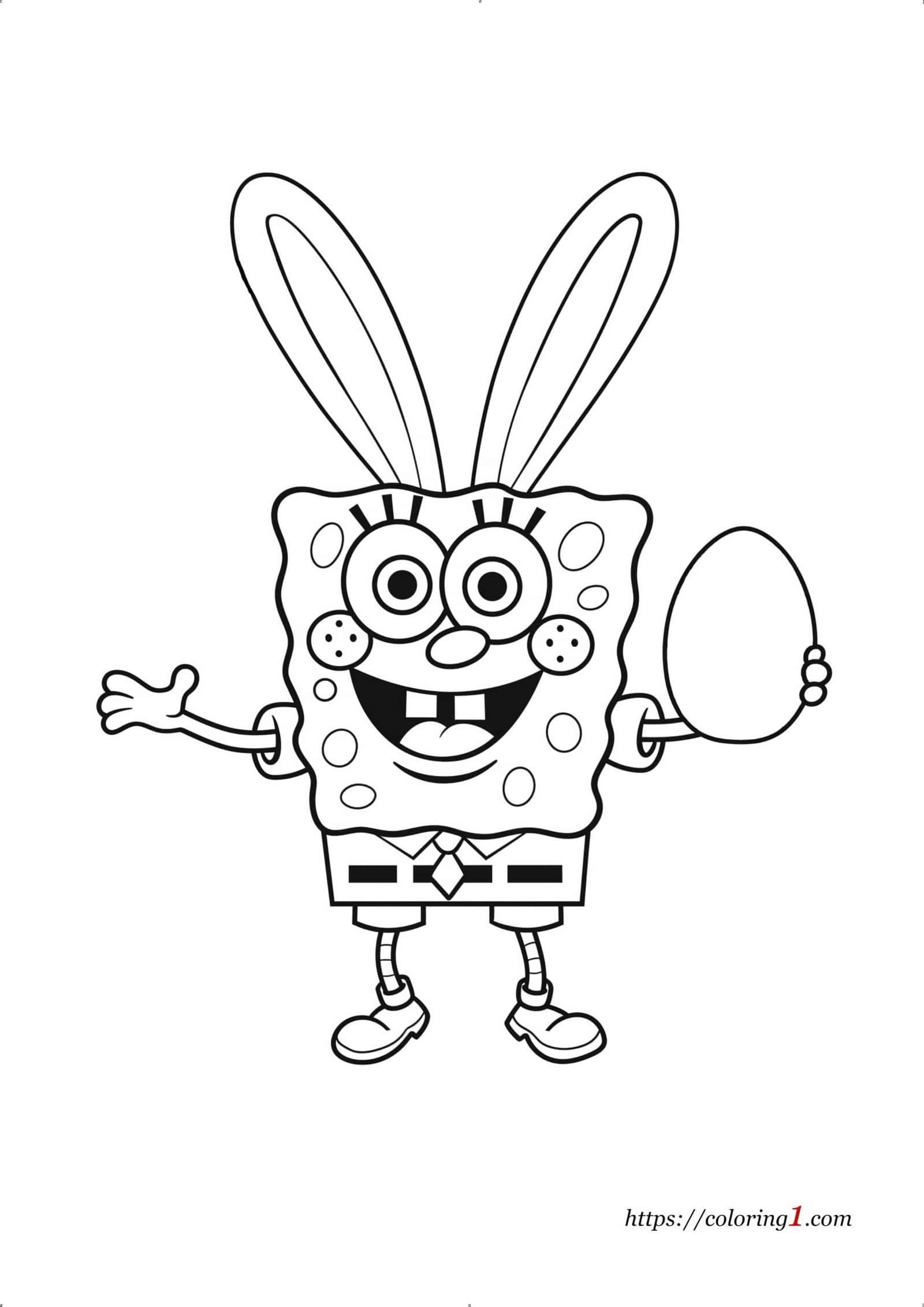 Spongebob Easter Coloring Page - Free Coloring Sheet (2024) throughout Printable Spongebob Easter Coloring Pages