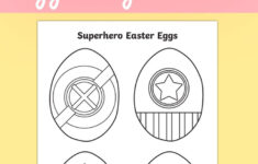 Superhero Easter Eggs: Colouring Sheet | Twinkl for Printable Superhero Easter Coloring Pages