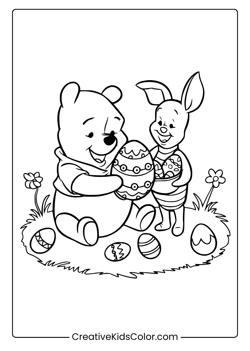 Winnie The Pooh Coloring Pages [25+ Free Printable Pdf] in Free Easter Pooh Bear Adult Coloring Pages Printable