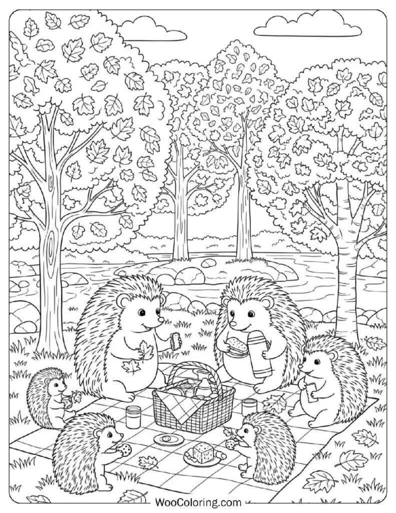 100+ Fall & Autumn Coloring Pages (Free Pdf To Print) | Woo Coloring pertaining to Adult Coloring Sheets Thanksgiving Fall Tree